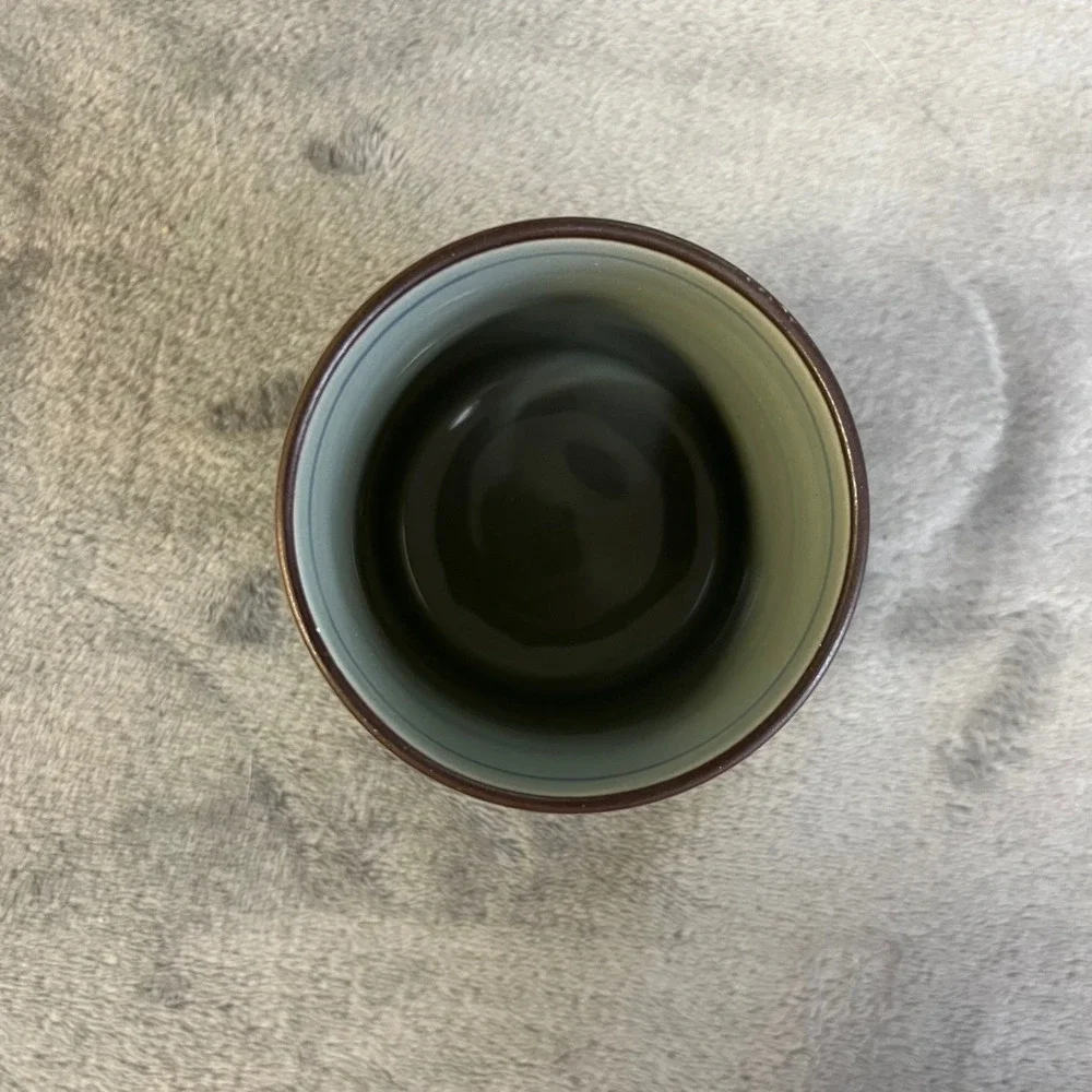 Japanese Yunomi Tea Cup Unisex OS Celadon‎ Green Samurai Calligraphy Ceramic